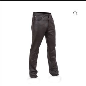 Mens black leather riding pants 🏍brand new still in original package! 🫶🏼